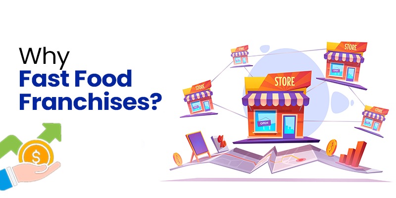why choose fast food franchise showing stores connections